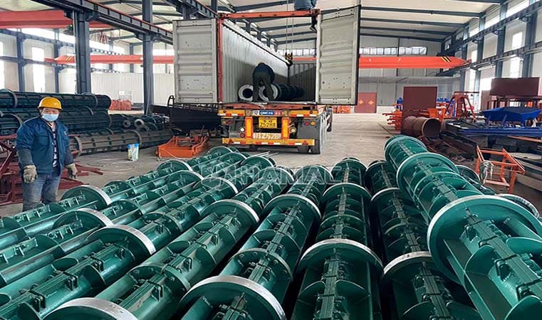 Concrete pole making plant was delivered to the philippines