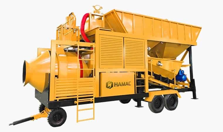 Which projects are suitable for portable concrete batch plant?