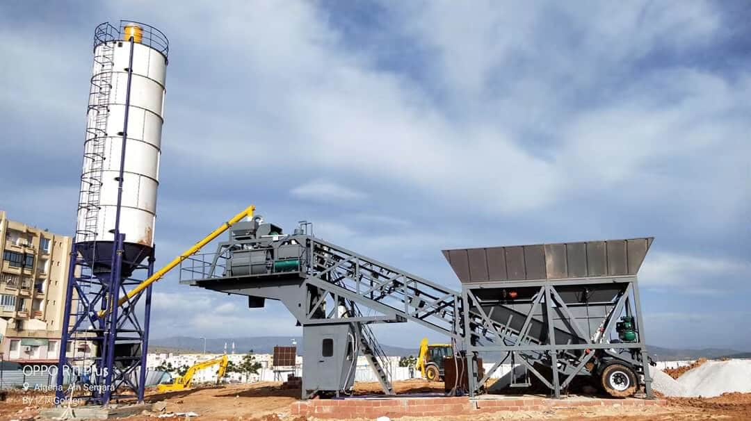Operate a mobile concrete mixing plant 02