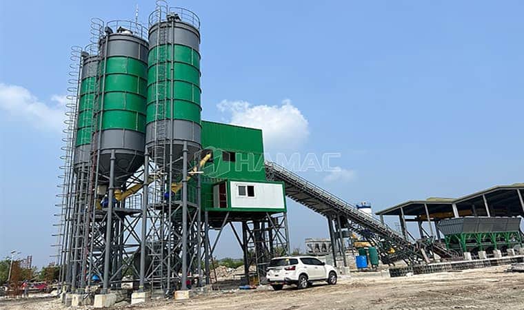 HAMAC HZS180 Stationary Concrete Batching Plant Installation in Philippines